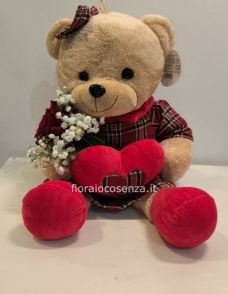 orsetta con rosa h 35